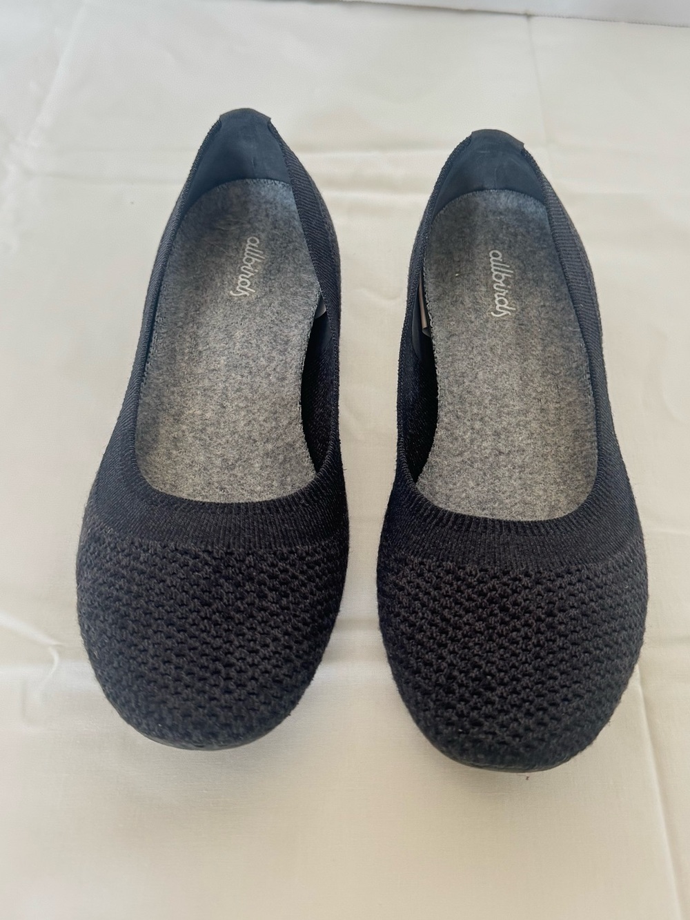 allbirds Women's Dark Grey Knit Ballet Flats Size 8.5